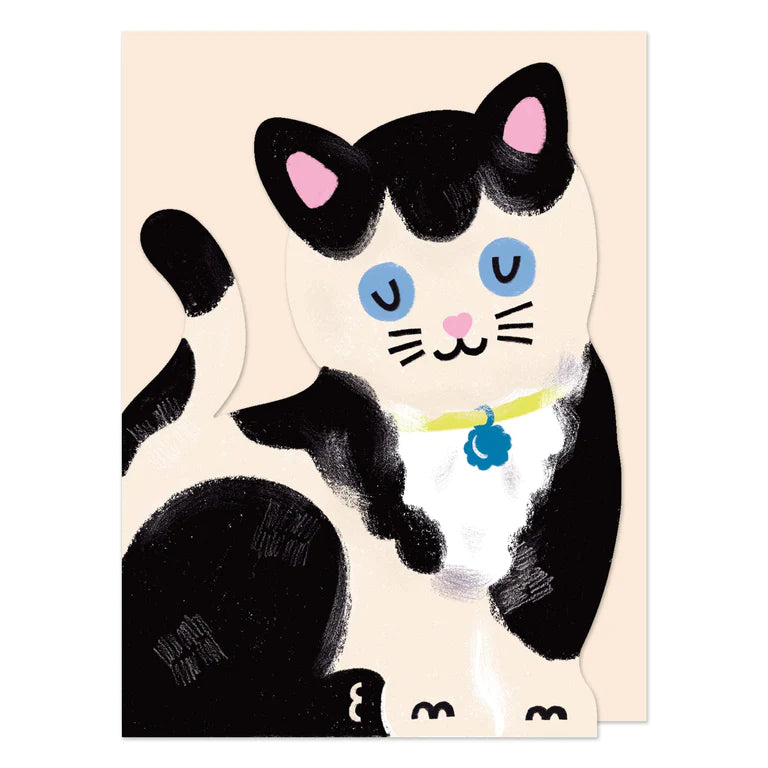 Black and White Kitten Greeting Card