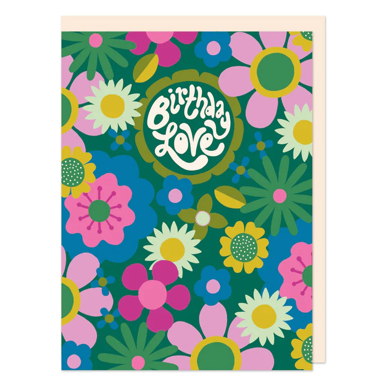 Birthday Love Dark Floral Card