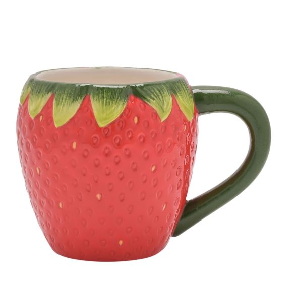 Cottage Garden Strawberry Shaped Mug
