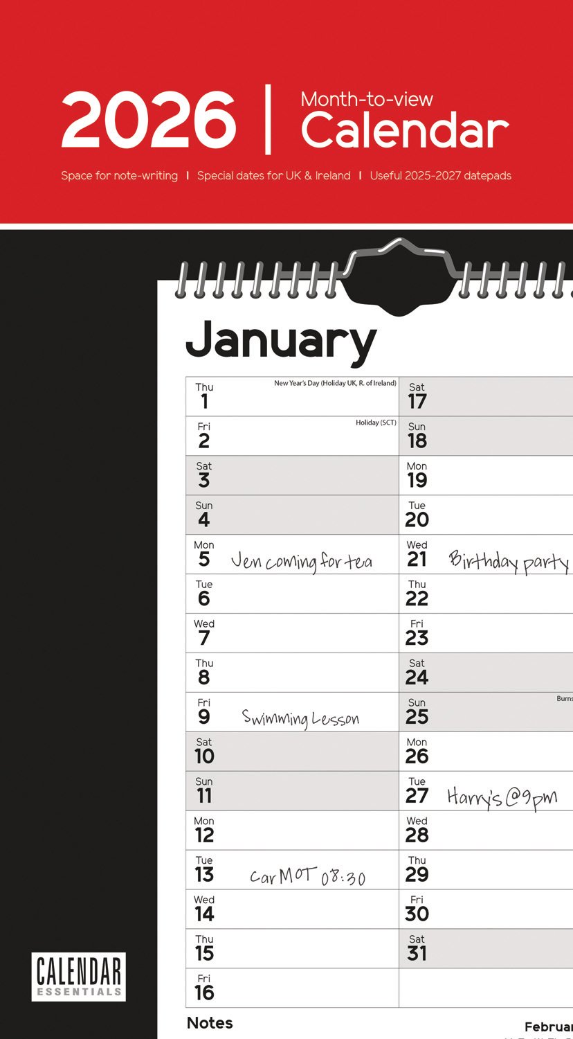 2026 CAROUSEL ESSENTIALS MONTH TO VIEW STUBBY CALENDAR – Sprinkle of Magic