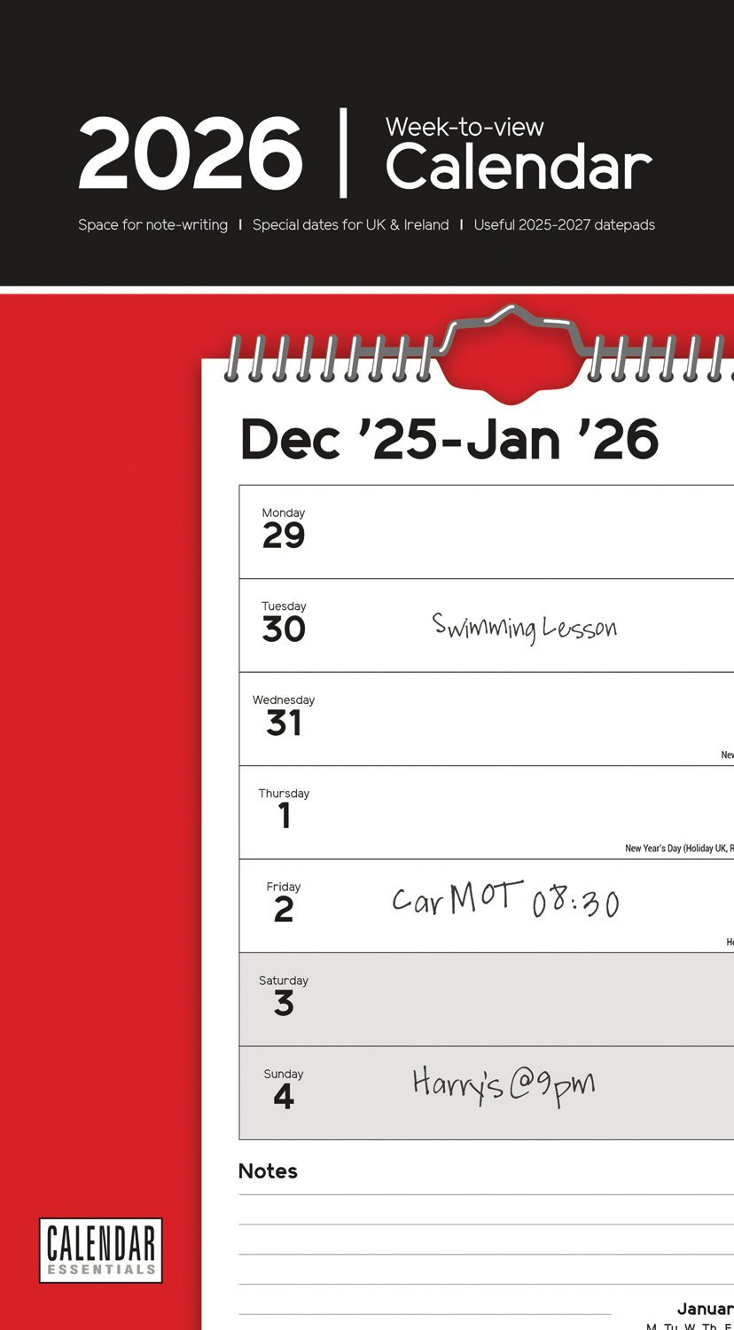 2026 CAROUSEL ESSENTIALS WEEK TO VIEW STUBBY CALENDAR – Sprinkle of Magic