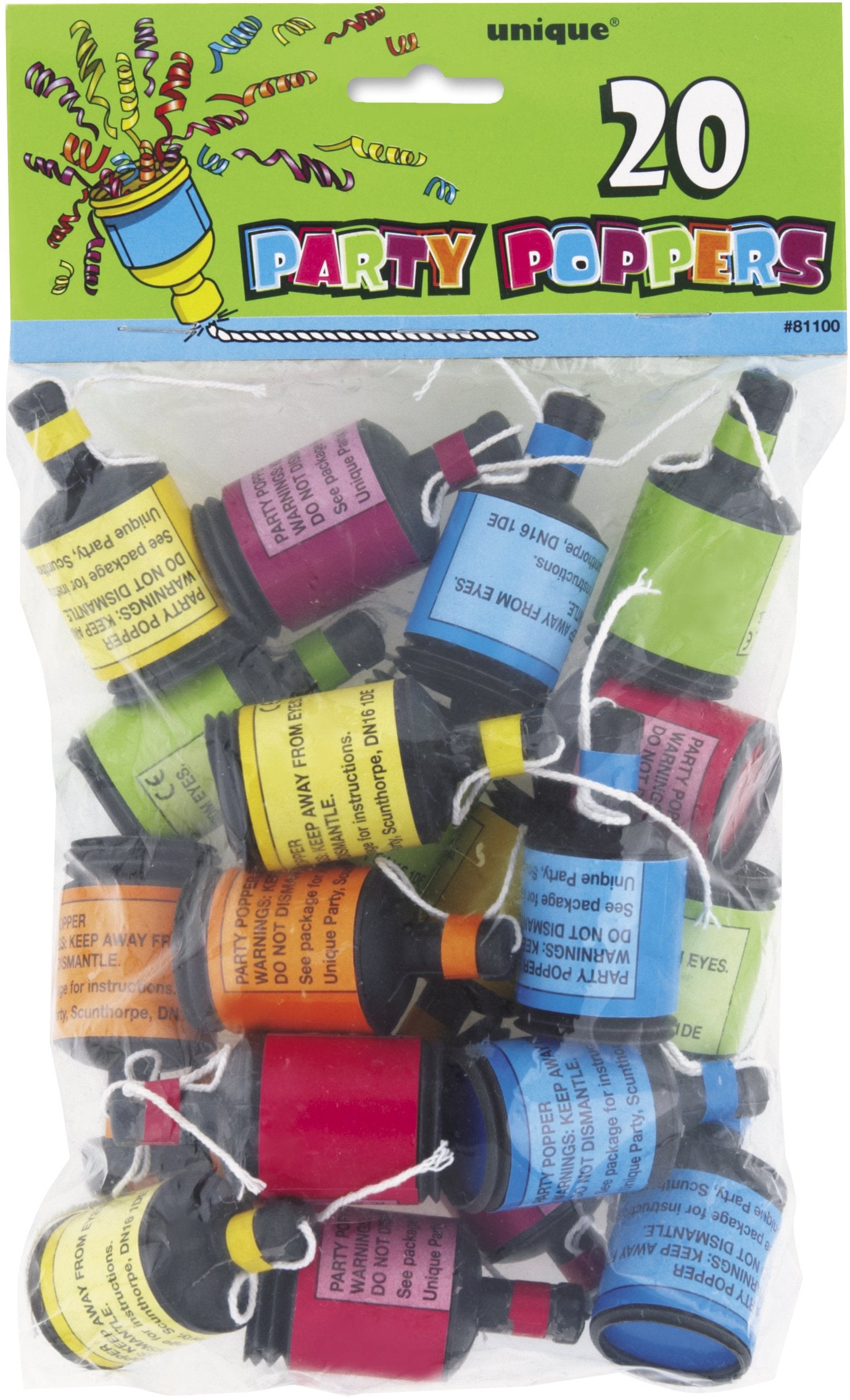 BAG OF 20 ASSORTED DOTS PARTY POPPER – Sprinkle of Magic