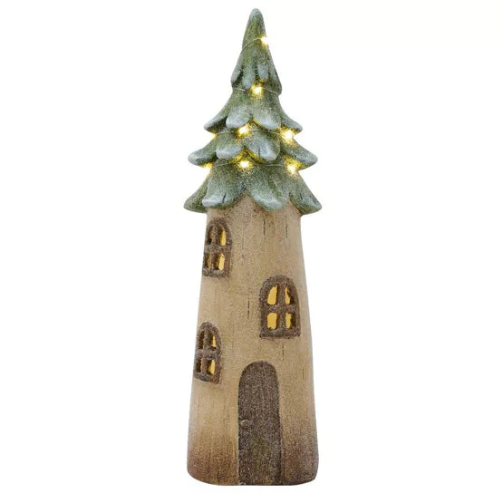 LED Light Up Christmas Tree House - Tall Slimline