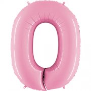 Number Balloon - 0 - Pastel Pink