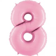 Number Balloon - 8 - Pastel Pink