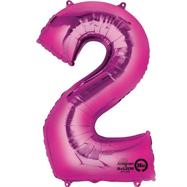 Number Balloon - 2 - Pink