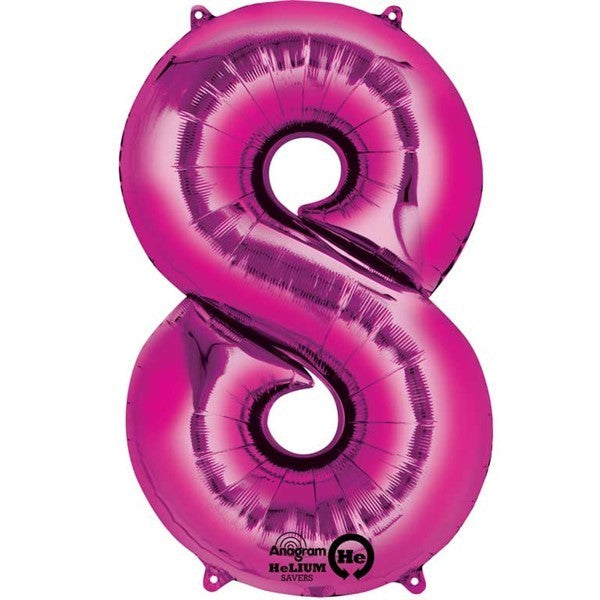 Number Balloon - 8 - Pink