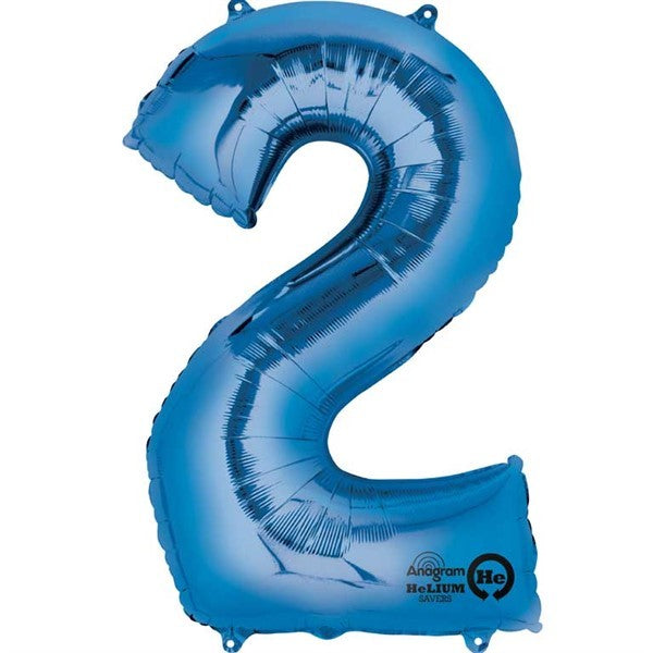 Number Balloon - 2 - Blue