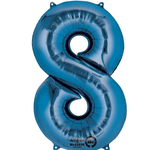 Number Balloon - 8 - Blue