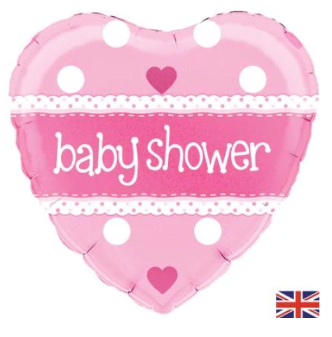 Baby Shower Heart Pink Balloon