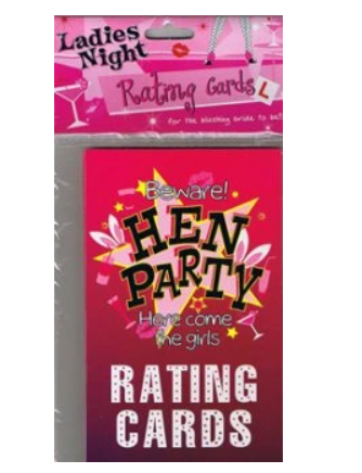 Hen Night Rating Cards