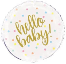 Hello Baby Colourful Dots Balloon