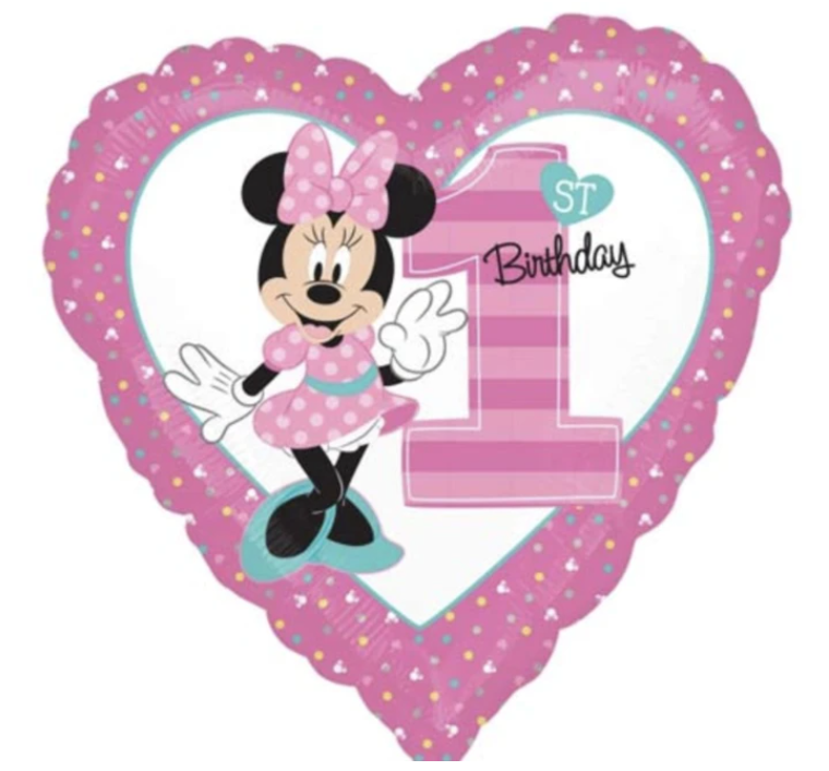 1 Minnie Mouse Birthday Balloon