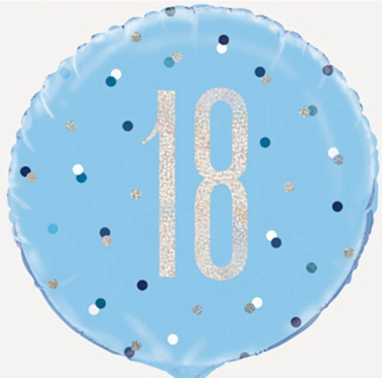 18 Dotty Blue Balloon