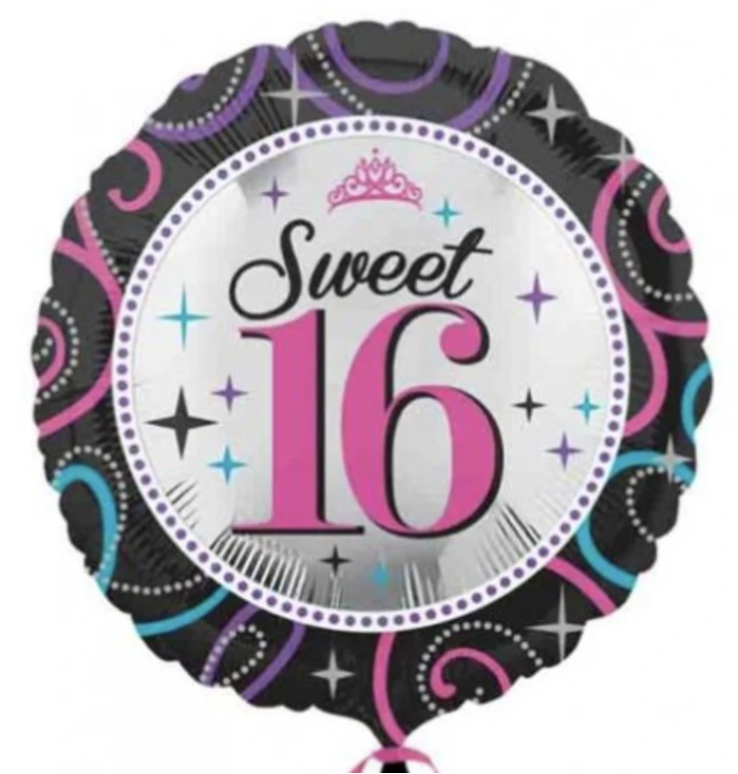16 Sweet 16 Sparkle Balloon