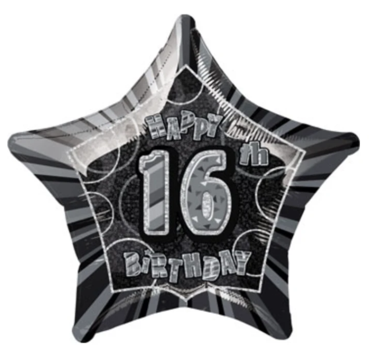 16 Birthday Glitz Balloon