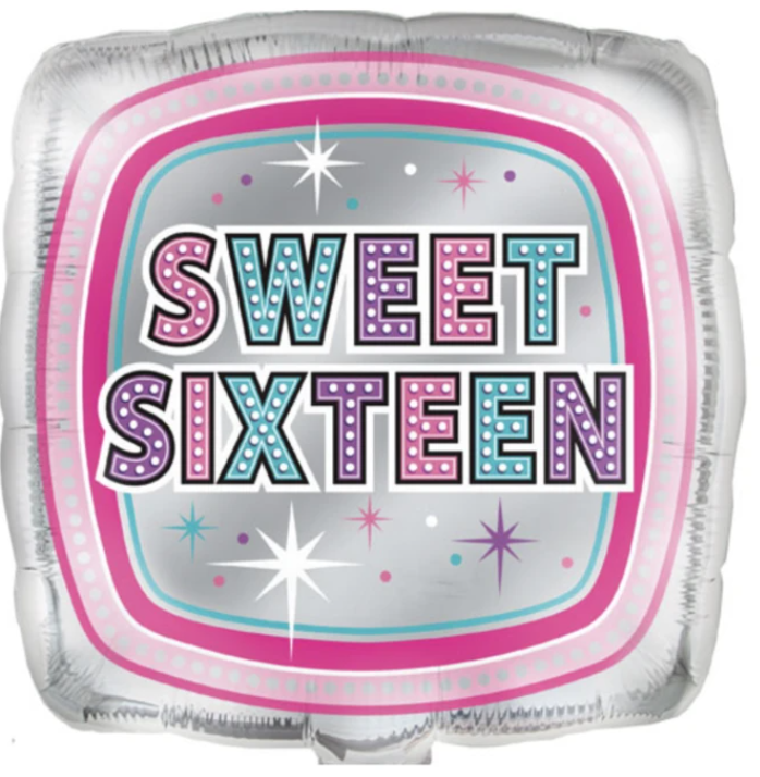 16 Sweet 16 Birthday Balloon