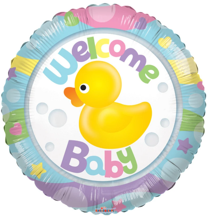 Welcome Baby Rubber Duck Balloon