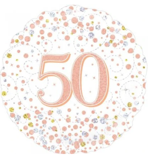 50 Sparkling Fizz Birthday Balloon