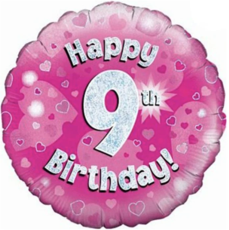 9 Happy Birthday Pink Balloon