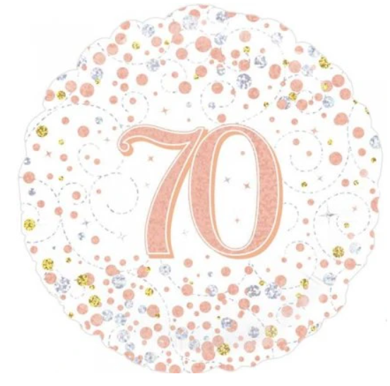 70 Sparkling Fizz Birthday Balloon
