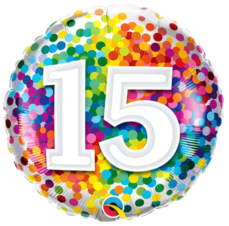15 Confetti Balloon