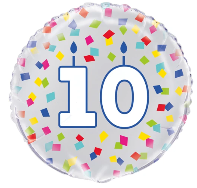 10 Birthday Confetti Balloon