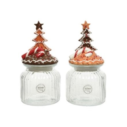 Festive Storage Jar - Trees