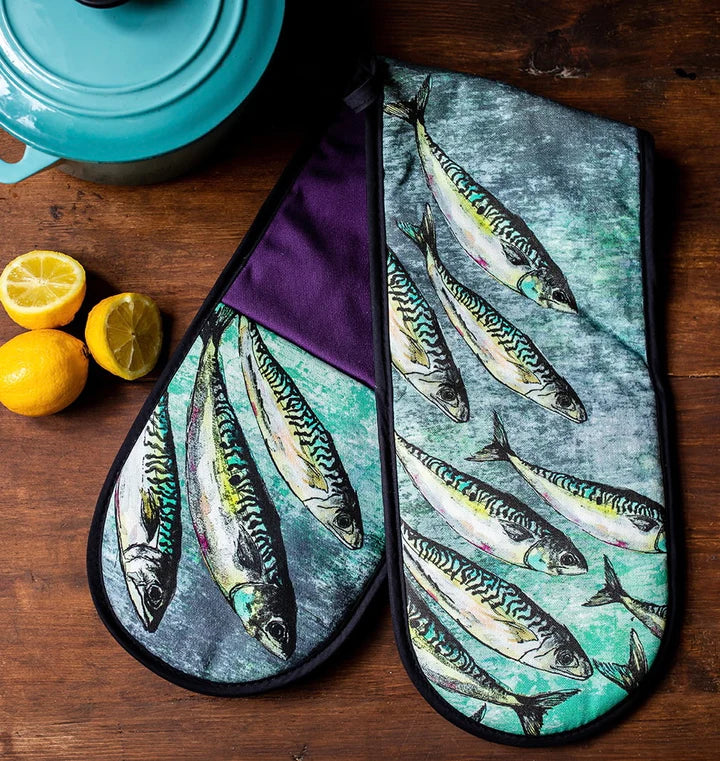 Mackerel Shoal Oven Glove