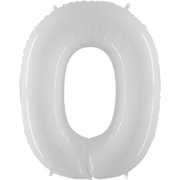 Number Balloon - 0 - White