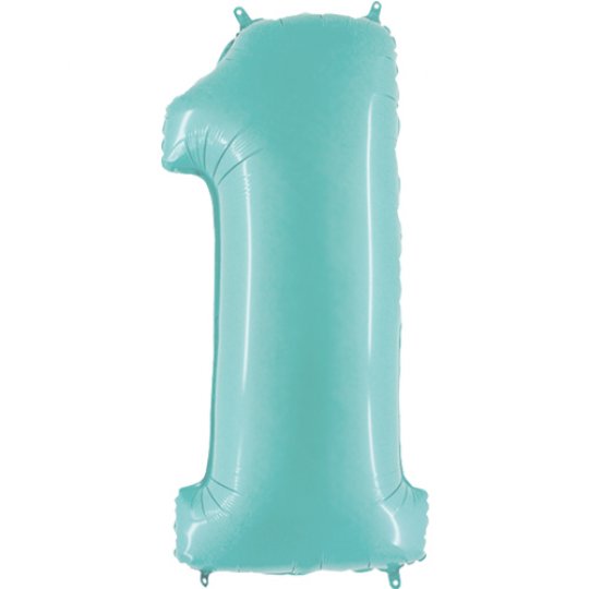 Number Balloon - 1 - Pastel Blue