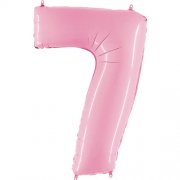 Number Balloon - 7 - Pastel Pink