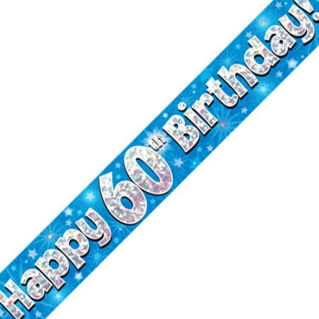 Blue 60th Birthday Banner