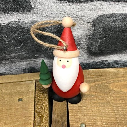 Wooden Santa Decoration