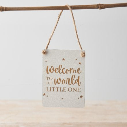 Mini 'Welcome To The World' Sign