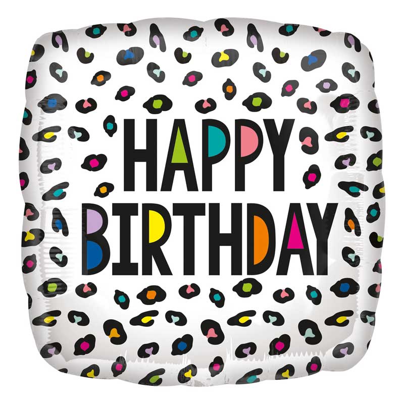 Rainbow Leopard Birthday Balloon