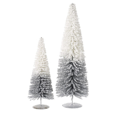 White & Silver Glitter Trees