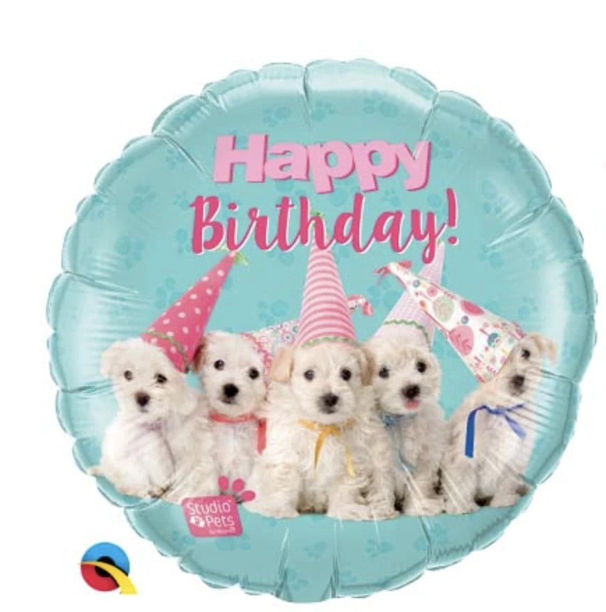 Birthday Puppies Balloon