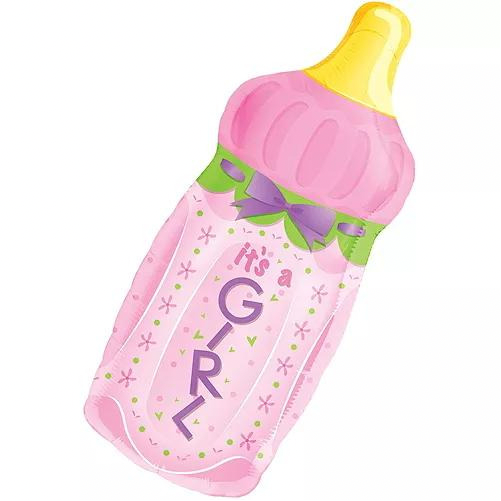 Baby Girl Bottle Supershape Balloon