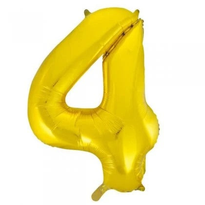 Number Balloon - 4 - Gold