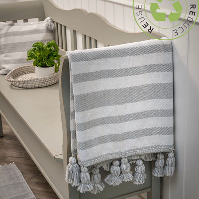 Striped Recycled Throw