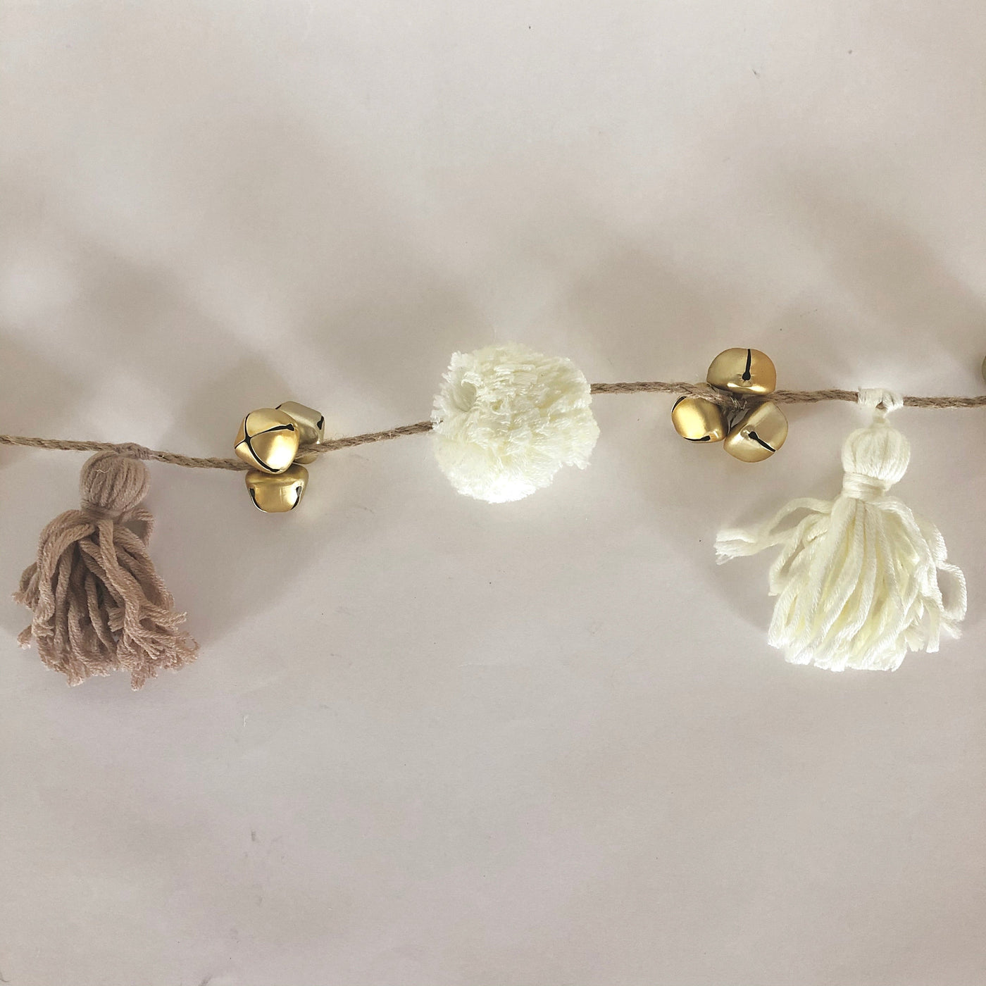 Brown & Cream Pom Pom Garland