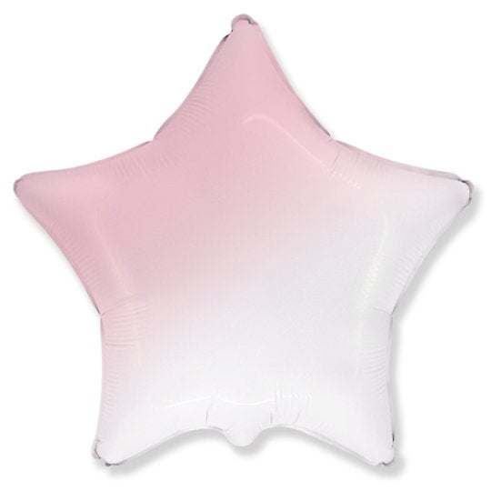 White To Baby Pink Star Balloon