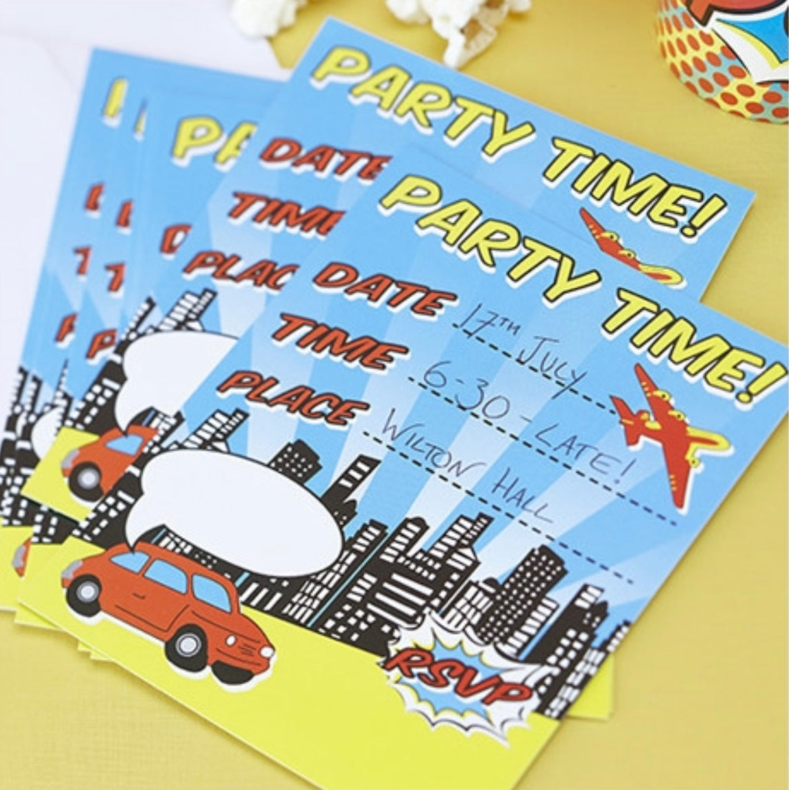 Superhero Party Invites