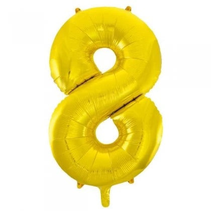 Number Balloon - 8 - Gold