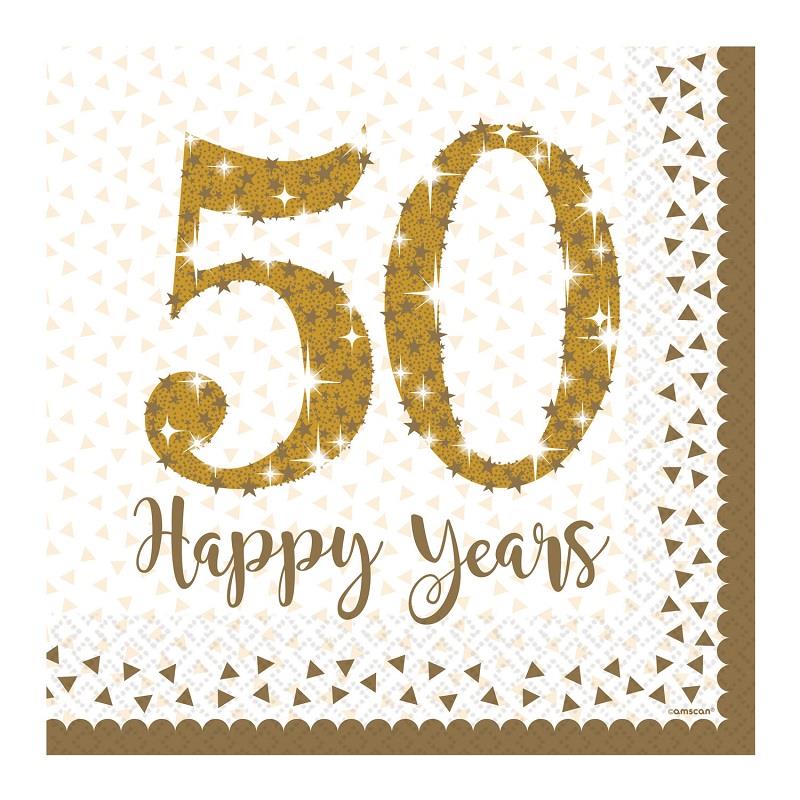 50 Happy Years Napkins