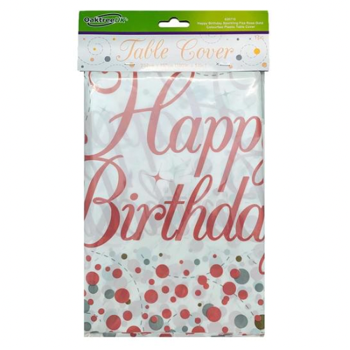 Happy Birthday Sparkling Fizz Table Cover