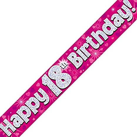 18 Pink Happy Birthday Banner