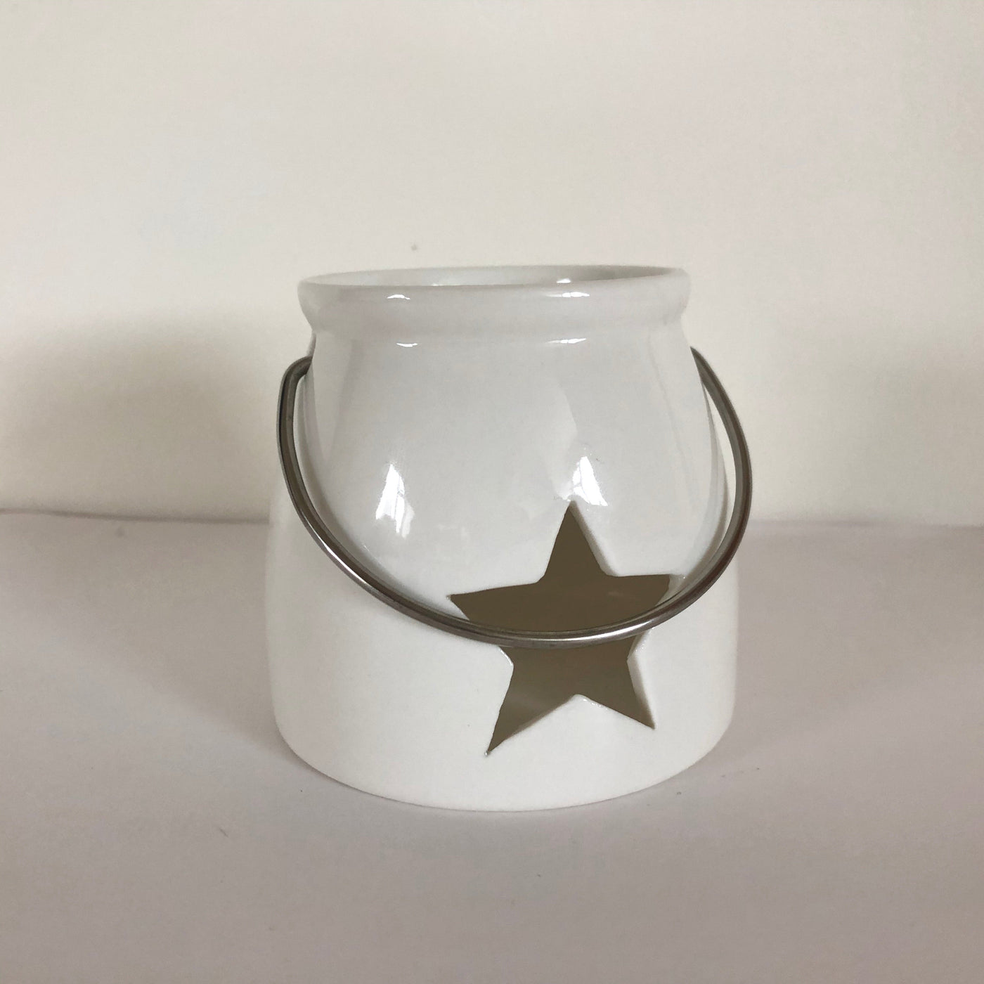 White Porcelain Star Tea Light Holder