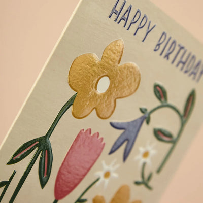 Colourful Meadow Flowers Birthday Card